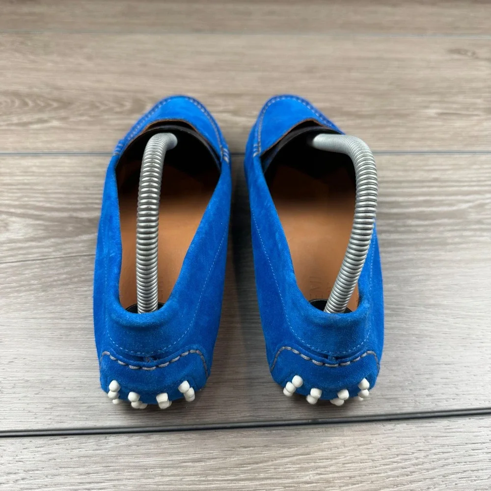 M.Gemi Womens Felize Suede Driving Loafers Moccasins Blue 39.5 US 8.5